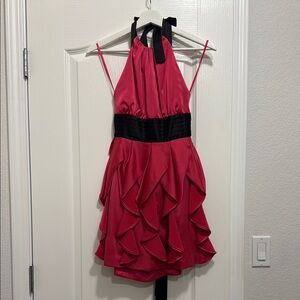 BCBG maxazria backless halter dress